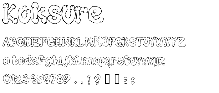 Koksure font