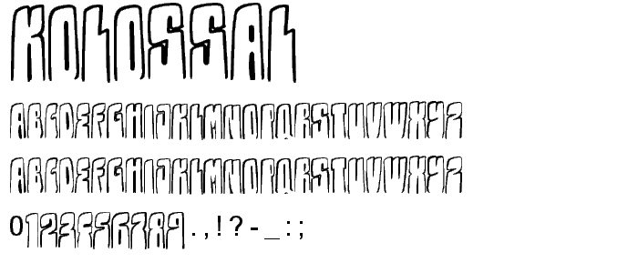 Kolossal font