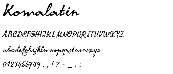 KomaLatin font