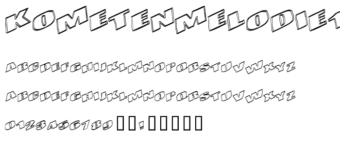 KometenMelodie1 font