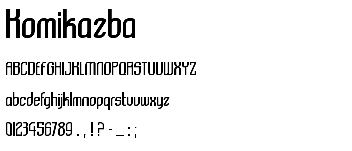 Komikazba font