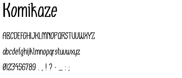 Komikaze font