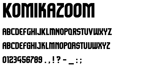Komikazoom font