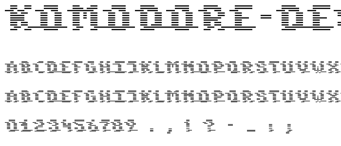 Komodore Destroy font