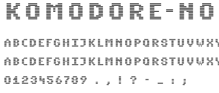 Komodore Normal font