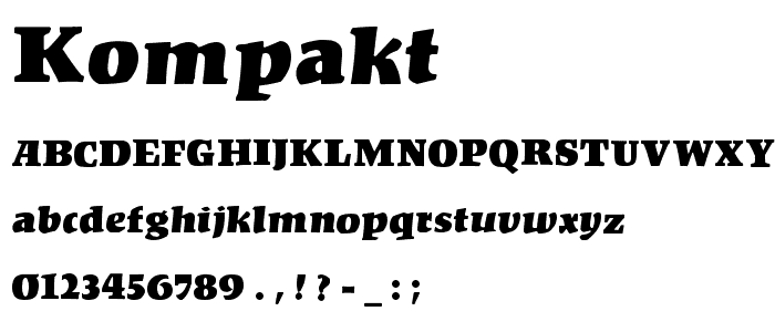 Kompakt font