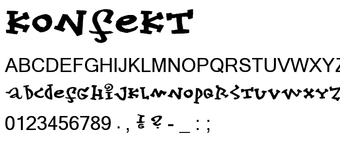 Konfekt font