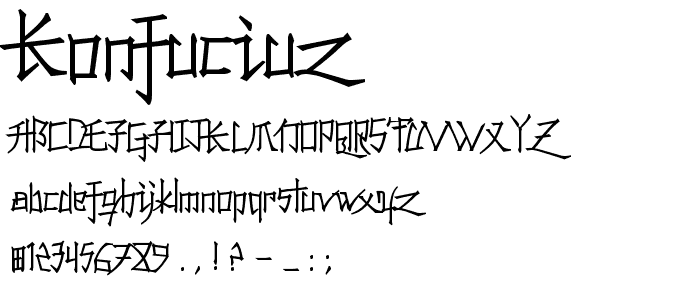 Konfuciuz font