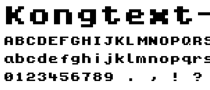Kongtext Regular font