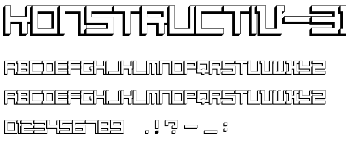Konstructiv 3D font