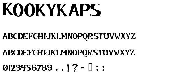 KookyKaps font