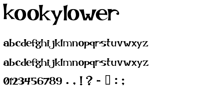 KookyLower font