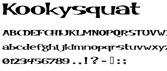 KookySquat font