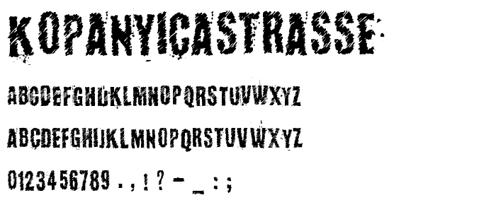 KopanyicaStrasse font