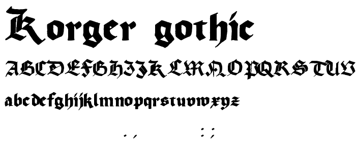 Korger Gothic font