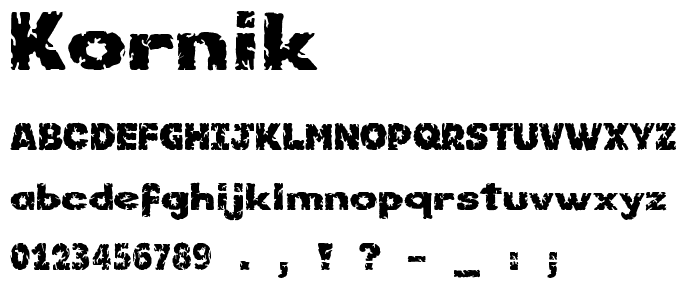 Kornik font