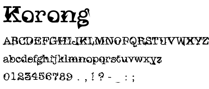 Korong font