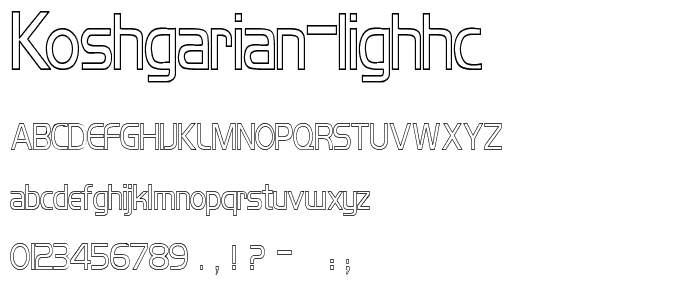 Koshgarian LighHC font