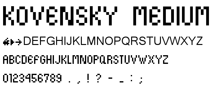 Kovensky medium Medium font
