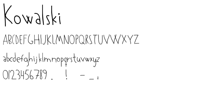 Kowalski font