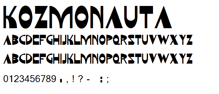 Kozmonauta 2 font