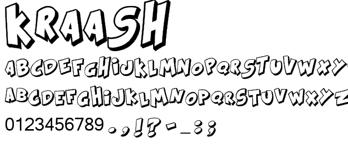 Kraash font