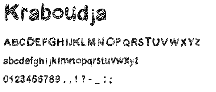 Kraboudja font