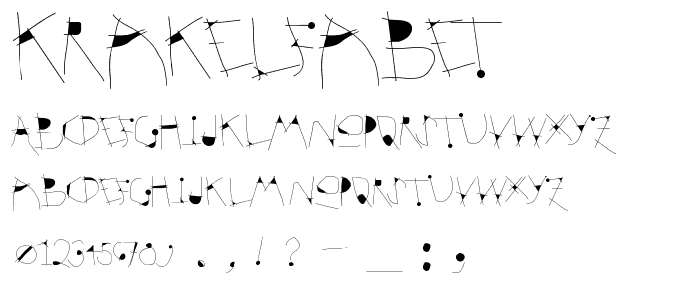 Krakelfabet font