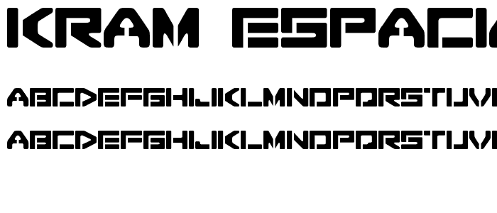 Kram espaciada font