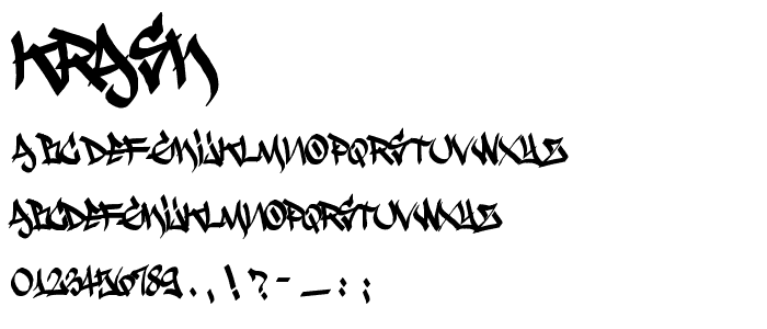 Krash font