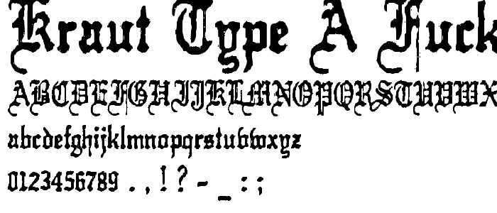 Kraut-type-a-fuck font