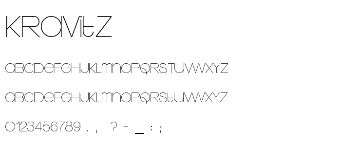 Kravitz font