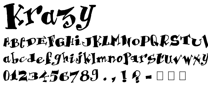 Krazy font