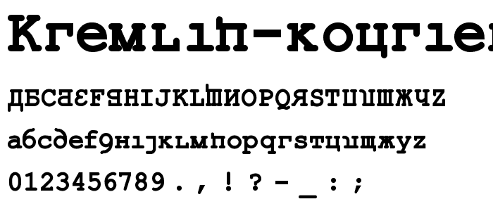 Kremlin Kourier II Bold font