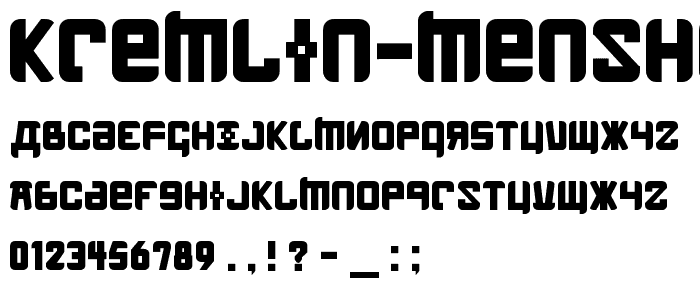 Kremlin Menshevik Bold font