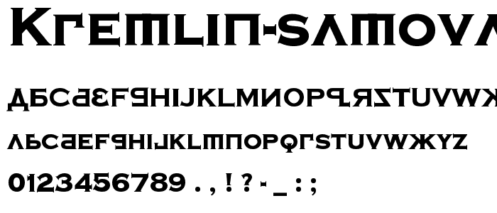 Kremlin Samovar Extra Bold font