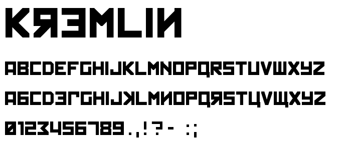 Kremlin font