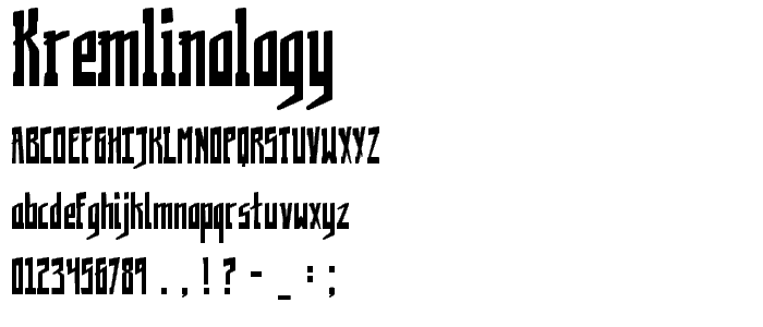 Kremlinology font