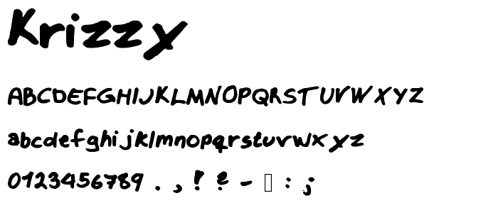 Krizzy font