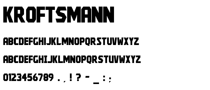 Kroftsmann font