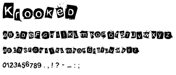 KrooKed font