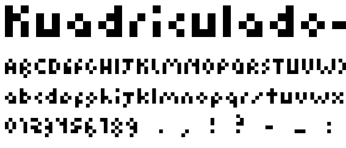 Kuadriculado normal font
