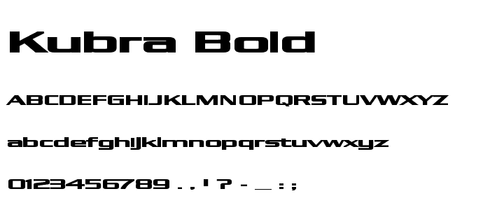 Kubra_Bold font