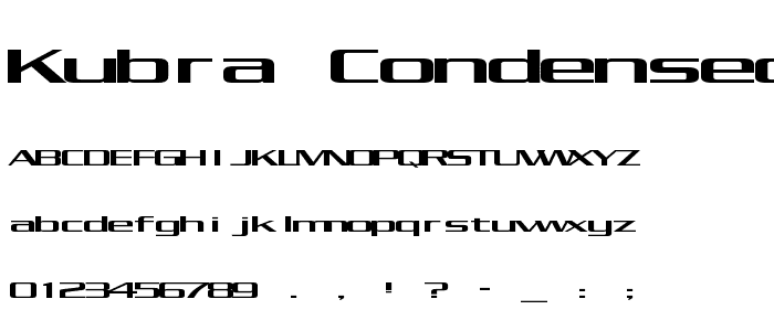Kubra_Condensed font