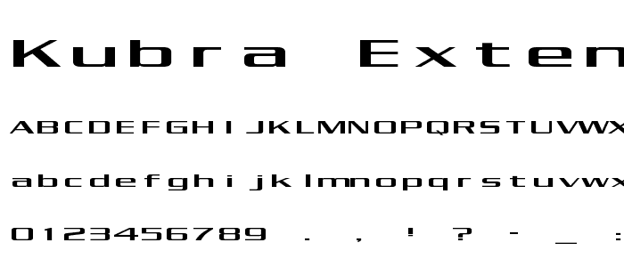 Kubra_Extended font