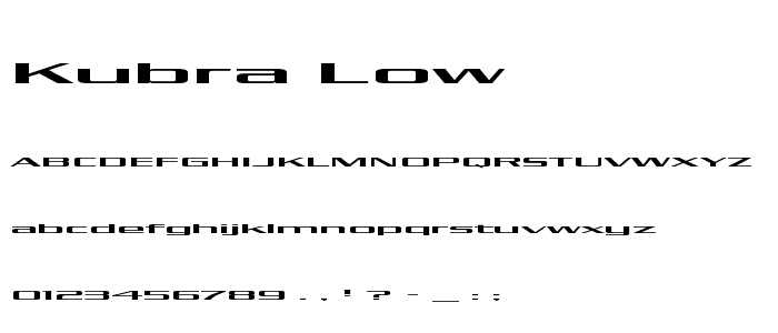 Kubra_Low font