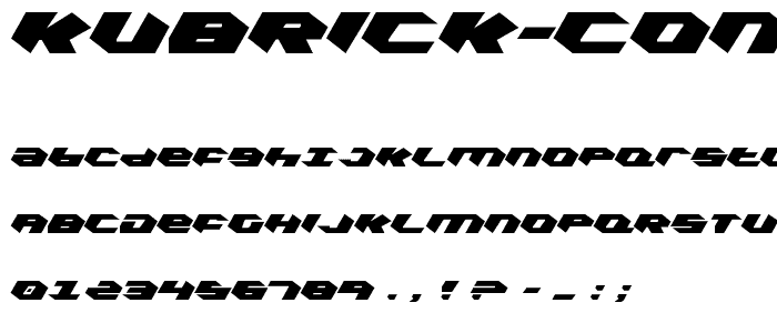 Kubrick Condensed font