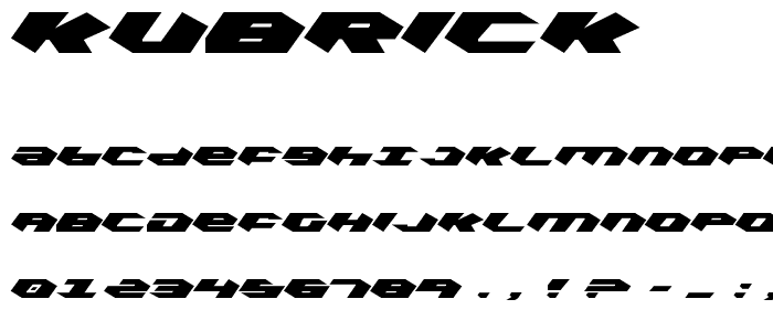 Kubrick font