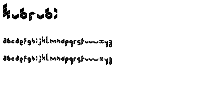 Kubrubi font
