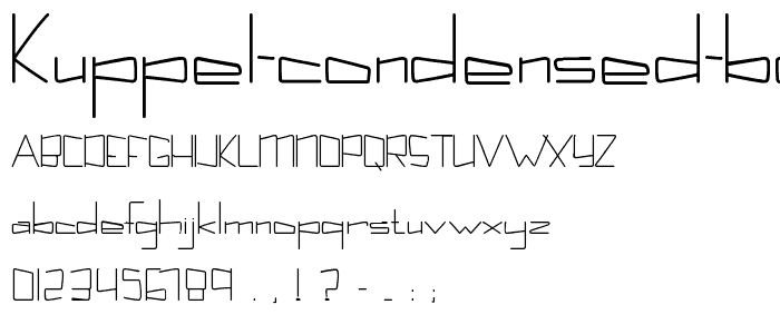 Kuppel Condensed Bold font
